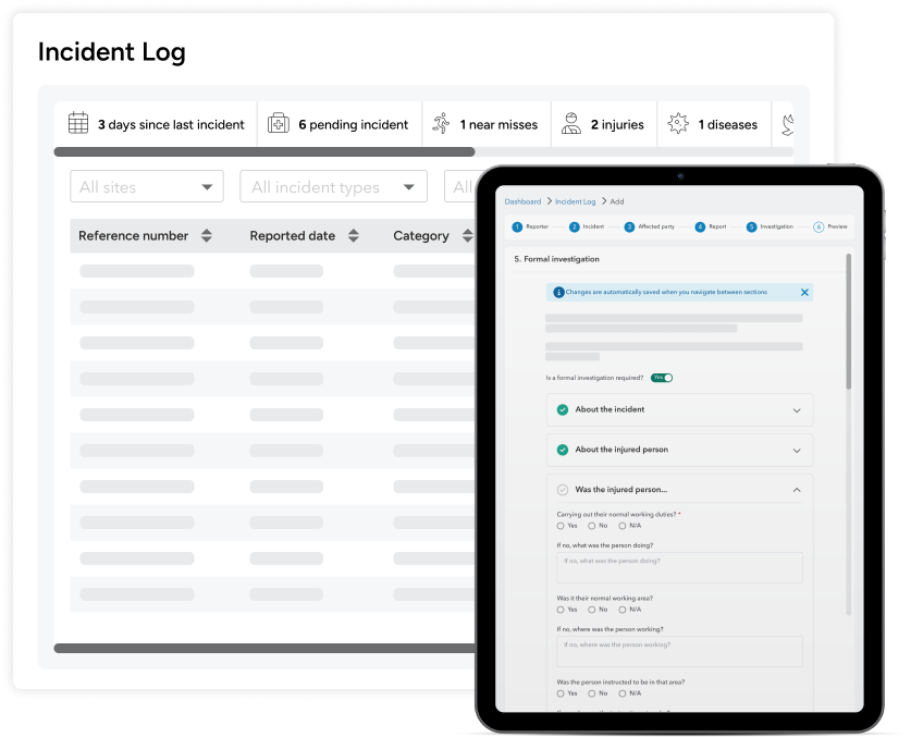 Overview of incident log software.