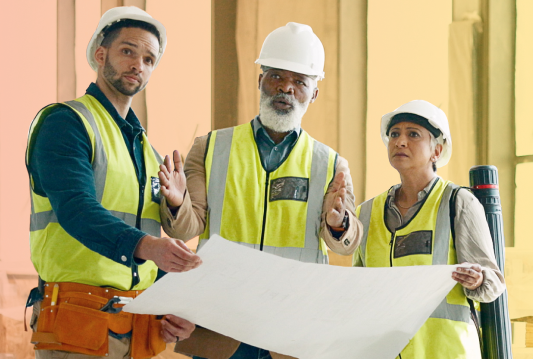 Three employees are discussing the consequences of poor health and safety